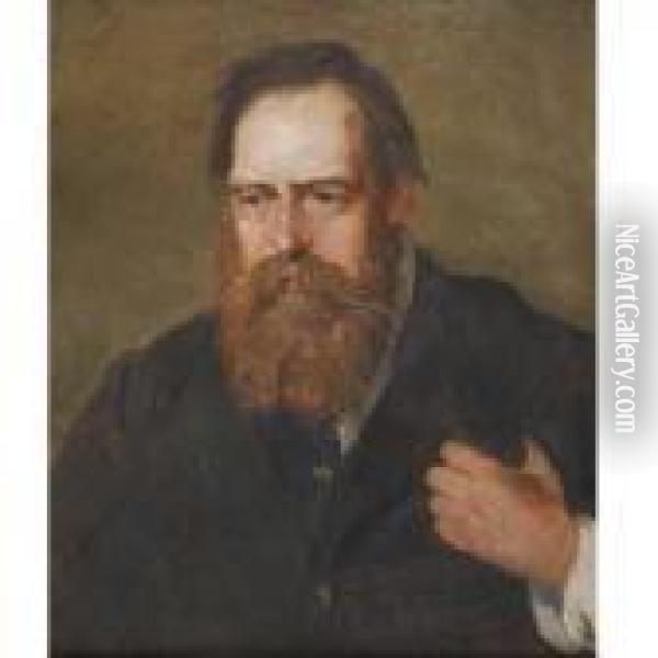 Portrait Of Albert Pinkham Ryder Oil Painting - Julian Alden Weir
