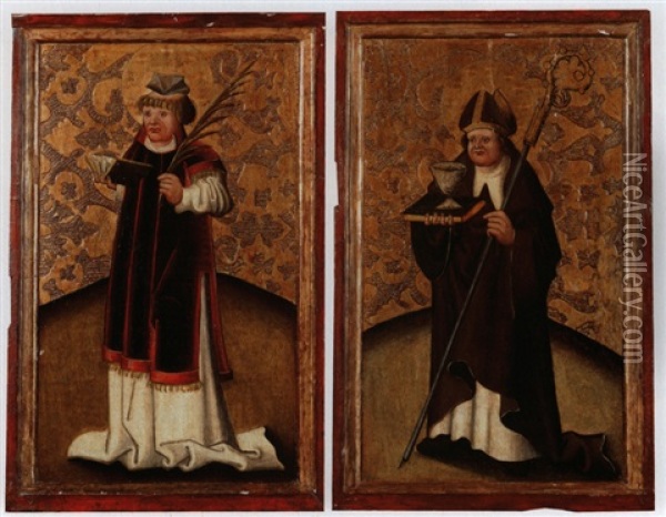 Der Hl. Stephanus (+ Der Hl. Paul, Gemaldepaar) Oil Painting - Konrad Witz