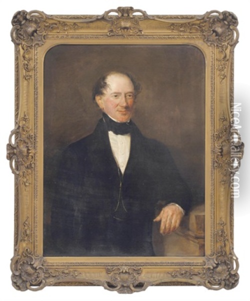 Portrait Of Mr. Palston Oil Painting - Alfred Thomas Derby