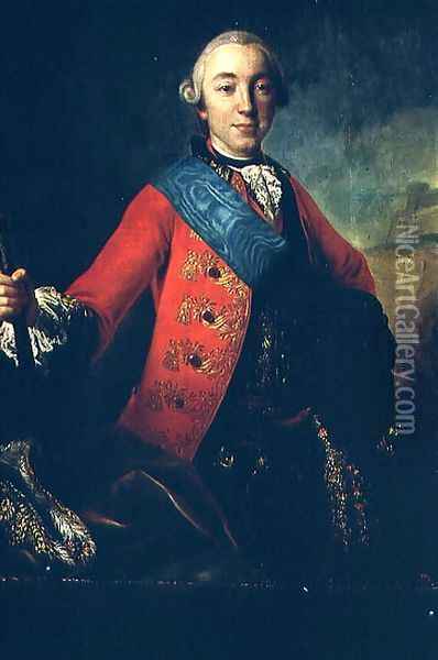 Portrait of Petr Fedorovich 1728-62 1758 Oil Painting - Fedor Rokotov