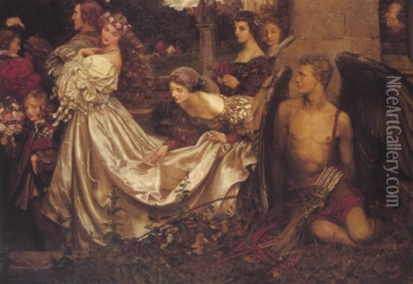 The Uninvited Guest Oil Painting - Eleanor Fortescue-Brickdale