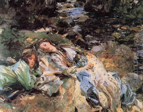 The Brook Oil Painting - John Singer Sargent