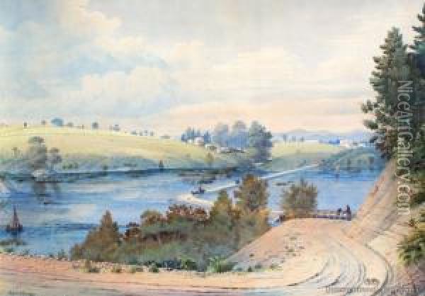 Cox's Creek Oil Painting - Alfred Sharpe