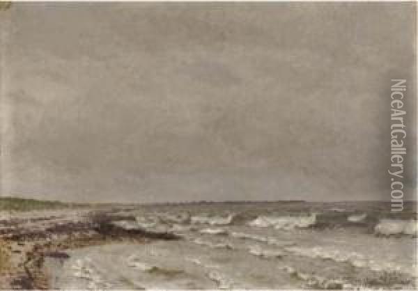 The East Coast Of Falster Oil Painting - Johannes Herman Brandt