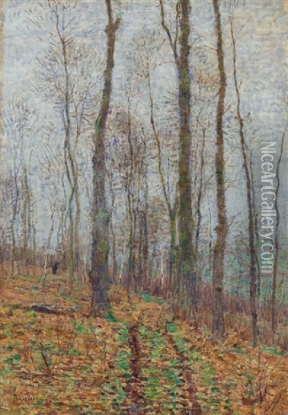 Waldweg Bei Goppeln Im Vorfruhling Oil Painting - Paul Baum