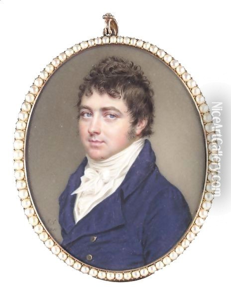 Portrait Of A Gentleman Oil Painting - John Smart
