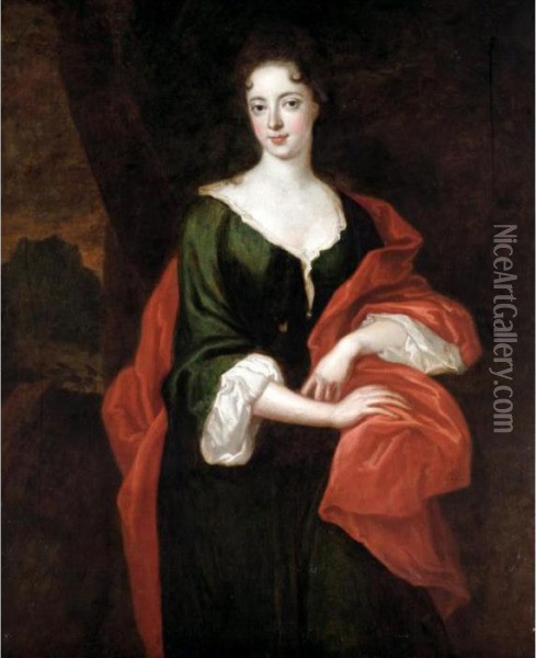 Portrait Of Lady Montague Oil Painting - Sir Godfrey Kneller