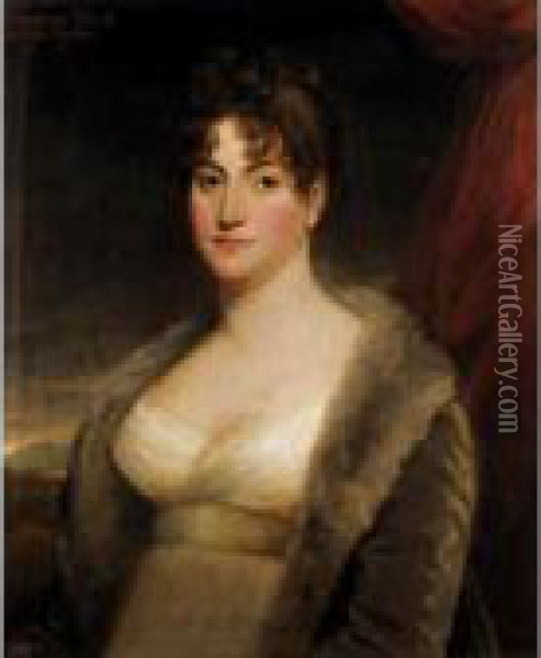 Portrait Of Gertrude, Wife Of Admiral Sir Edward Buller, Bt. Of Trenant Park Oil Painting - Sir Henry Raeburn