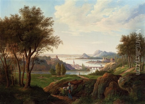Landschaft Oil Painting - Anton Einsle
