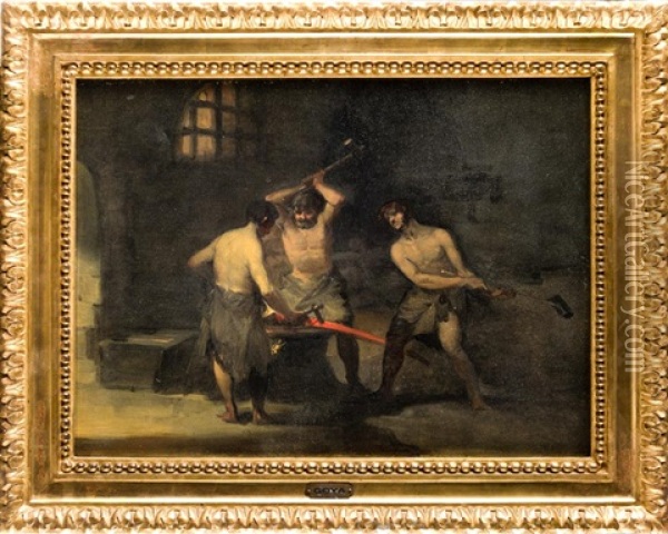 La Fragua Oil Painting - Francisco Goya