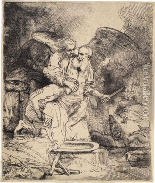 Abrahams Opfer Oil Painting - Rembrandt Van Rijn