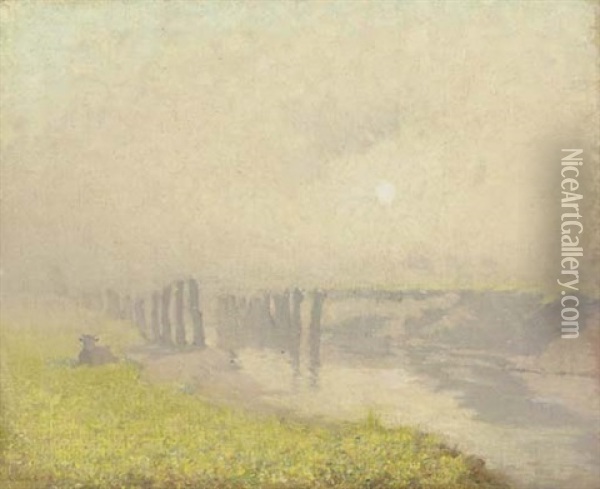 Early Morning Mist Oil Painting - Charles Augustus C. Lasar