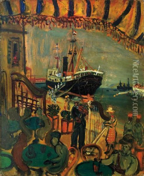Il Porto Di Le Havre Oil Painting - Abraham Mintchine