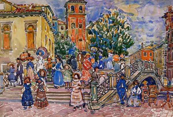 Venice Oil Painting - Maurice Brazil Prendergast
