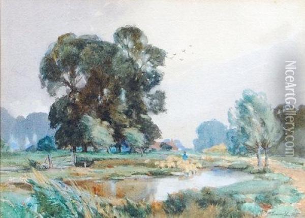 A Somersetshire Common Oil Painting - William Evans Linton