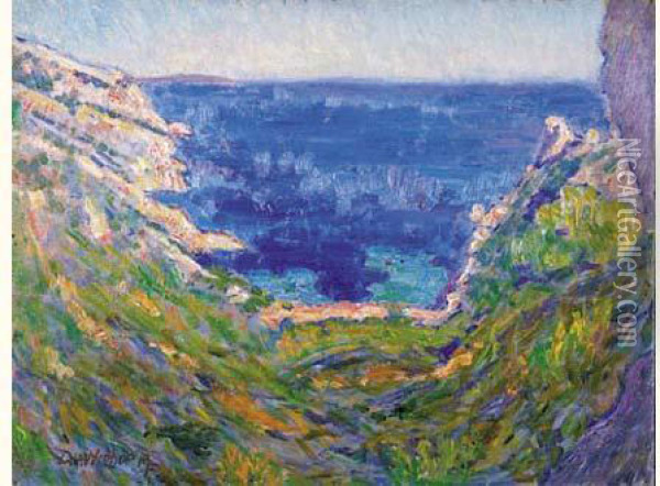 Mediterranean Coast Oil Painting - David O. Widhopff