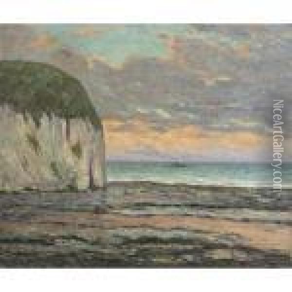 Soleil Couchant, Yport Oil Painting - Maxime Maufra