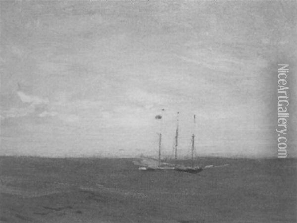 The Sinking Schooner Oil Painting - Hermann Dudley Murphy