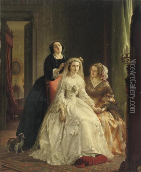 The Bride Oil Painting - Josephus Laurentius Dyckmans