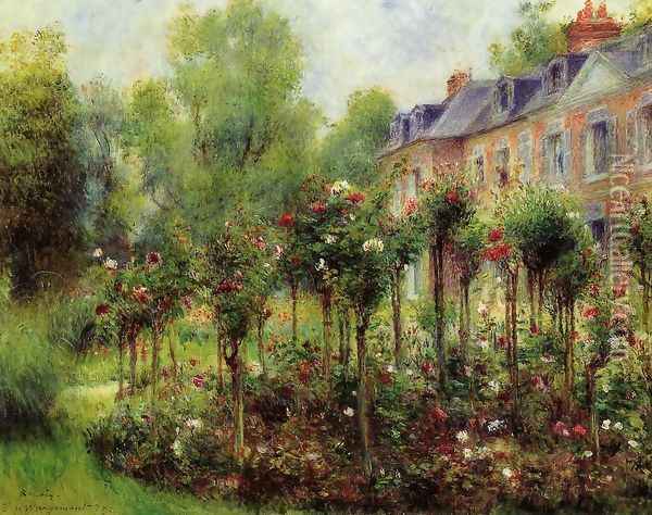 The Rose Garden At Wargemont Oil Painting - Pierre Auguste Renoir