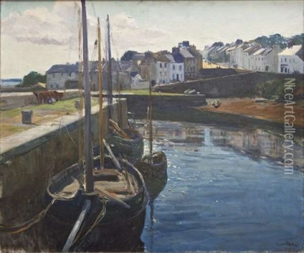 Roundstone Harbour Oil Painting - Michael Augustin Power O'Malley