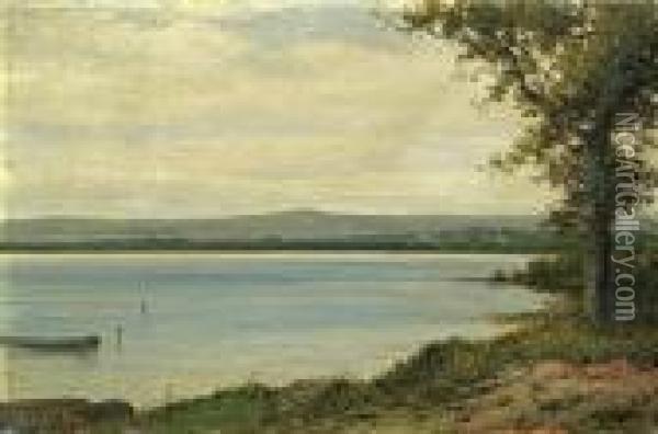 View Of Budd Lake, New Jersey Oil Painting - Thomas Bartholomew Griffin