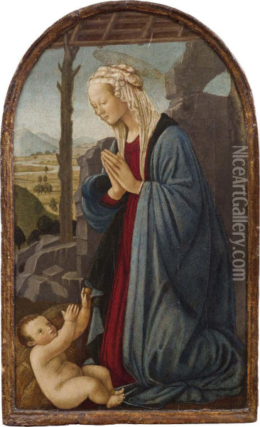 Madonna Col Bambino Oil Painting - Francesco Botticini