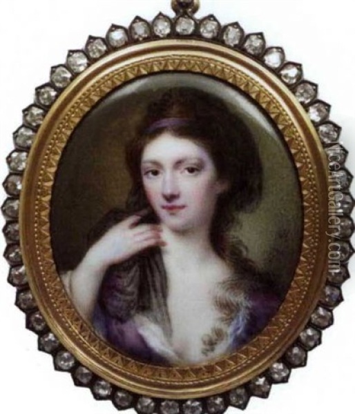Portrait Of A Lady Oil Painting - Nathaniel Hone the Elder