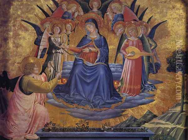 Madonna della Cintola (detail) 1450 Oil Painting - Benozzo di Lese di Sandro Gozzoli