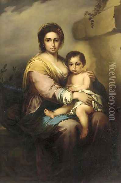 The Madonna and Child Oil Painting - Bartolome Esteban Murillo