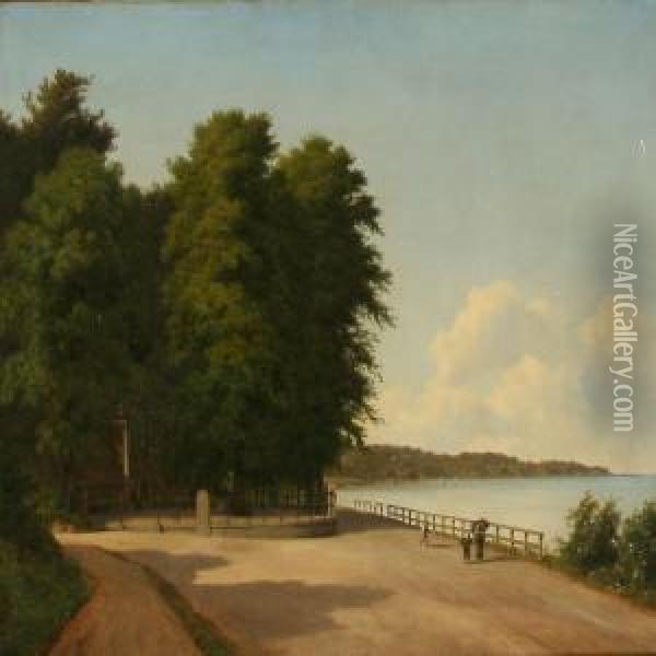 Summer Day At Emiliekilde, Denmark Oil Painting - Georg Emil Libert