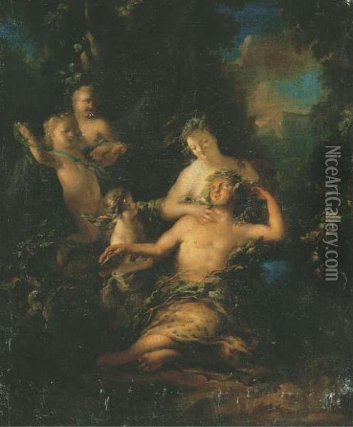 Une Bacchanale: Allegorie De L'automne Oil Painting - Ottmar, the Younger Elliger