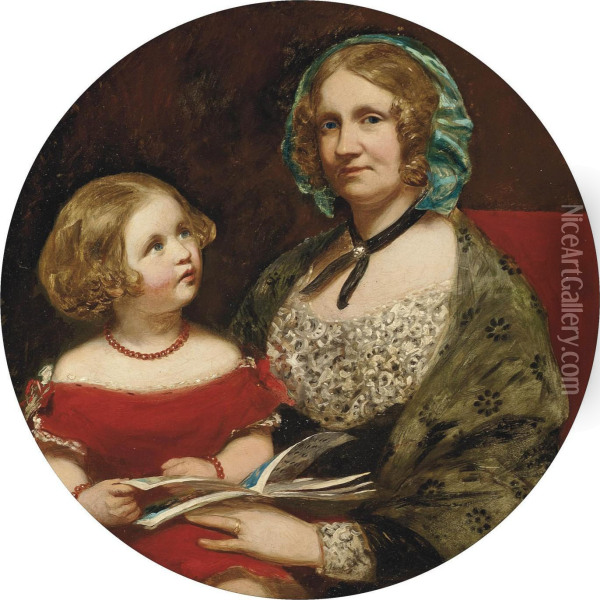 The Reading Lesson Oil Painting - James Sant