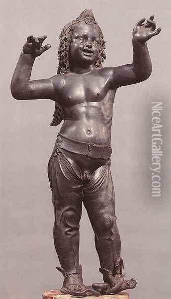 Allegoric Figure of a Boy (Atys), front view Oil Painting - Donatello