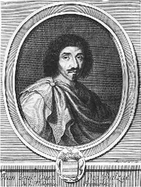 Jean Louis Guez de Balzac 1597-1654 Oil Painting - Jacques Lubin