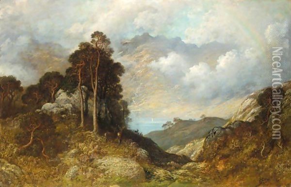 Troupeau De Cerfs Dans Les Montagnes Oil Painting - Gustave Dore
