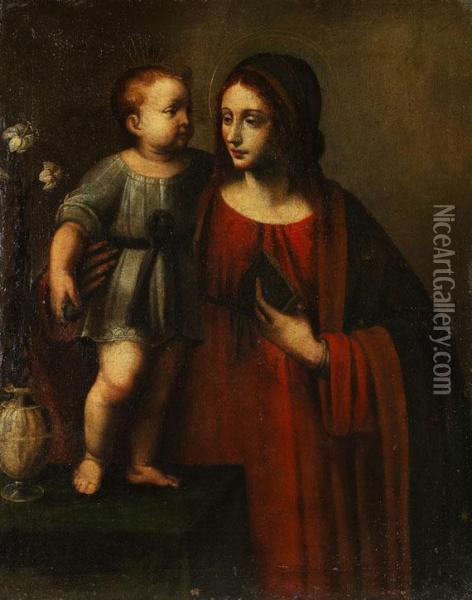 Madonna Mit Kind Oil Painting - Bernardino Luini