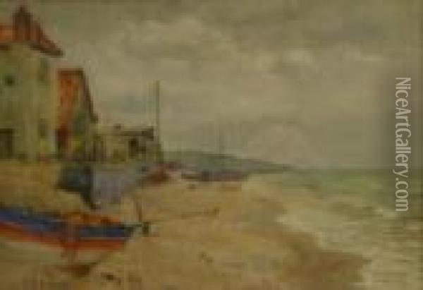 The Fishing Village Oil Painting - Alfred Stevens