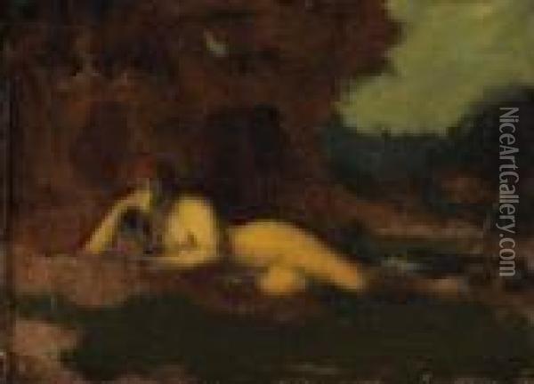 Nu Allonge Oil Painting - Jean-Jacques Henner