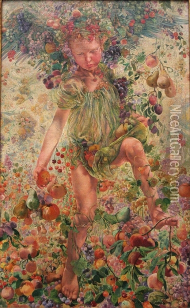 The Four Seasons - Autumn Oil Painting - Leon Frederic