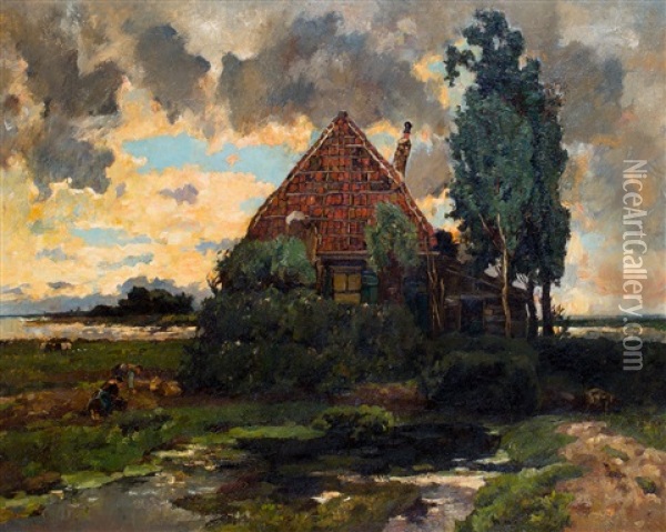 Huisje Van Hoorn Oil Painting - Willem de Zwart