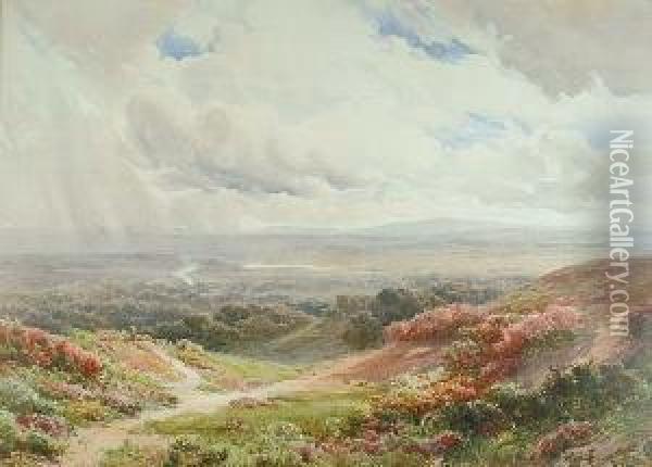 Moorland Landscape Oil Painting - John Powell
