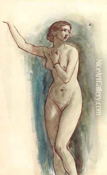 Study of a female nude Oil Painting - William Edward Frost