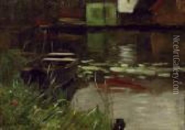 Im Schilf Oil Painting - Gilbert Von Canal