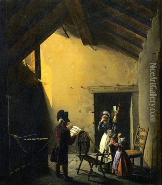 Chambre A Louer Oil Painting - Michel Philebert Genod