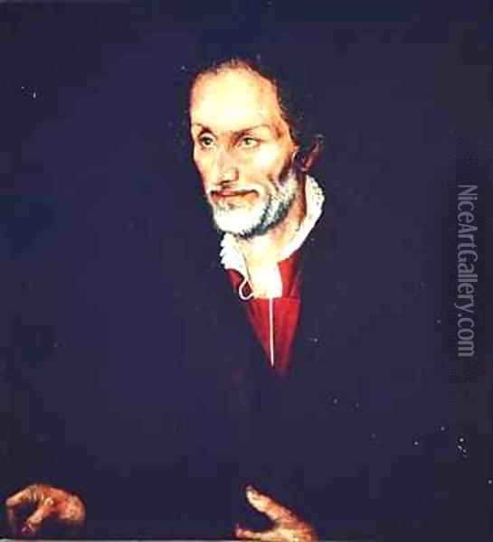 Portrait of Philipp Melanchthon 1497-1560 2 Oil Painting - Lucas The Elder Cranach
