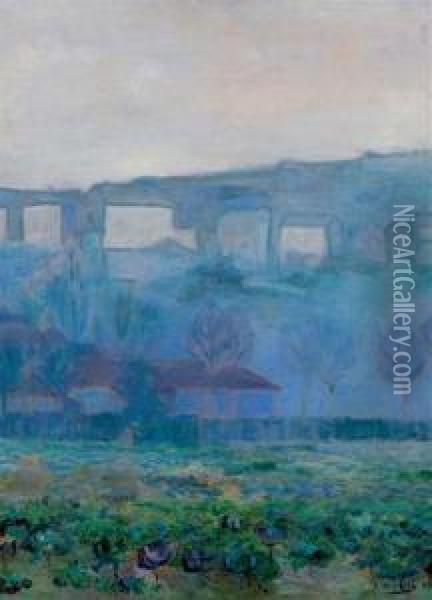 Paysage Oil Painting - Auguste Michel Colle