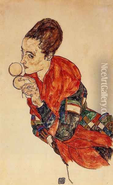 Portrait of the Actress Marge Boerner Oil Painting - Egon Schiele