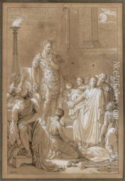 Scene D'histoire Ancienne Oil Painting - Louis Lafitte