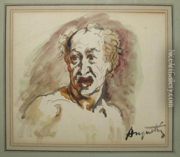 Cap De Expresie Oil Painting - Louis Anquetin